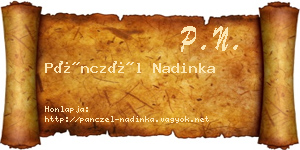 Pánczél Nadinka névjegykártya