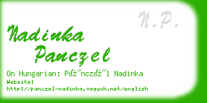 nadinka panczel business card